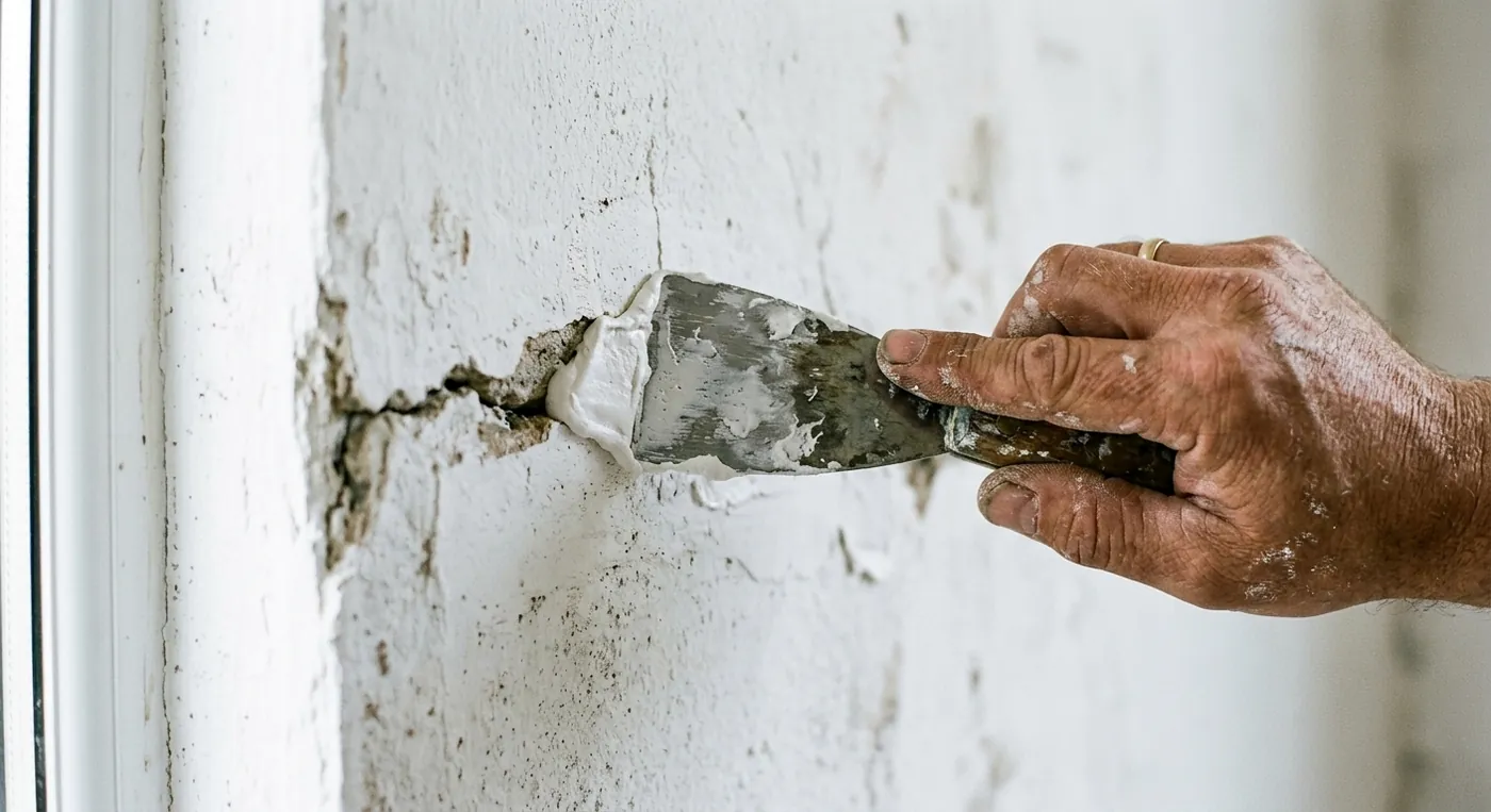 Préparation du support avant peinture sur un chantier à Roquevaire