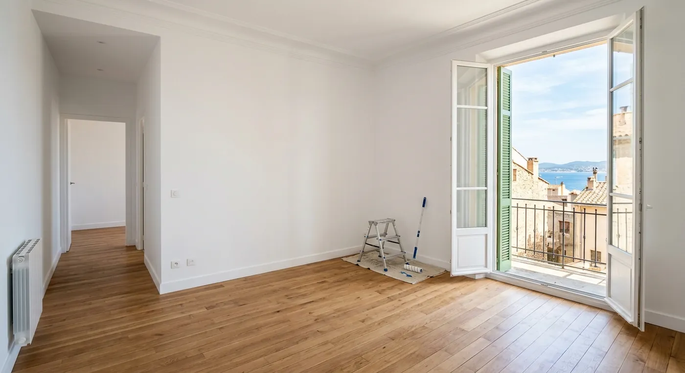Chantier de peinture à Roquevaire : logement locatif